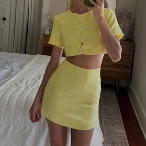 12th Tribe Sunday Yellow Crop Jacket